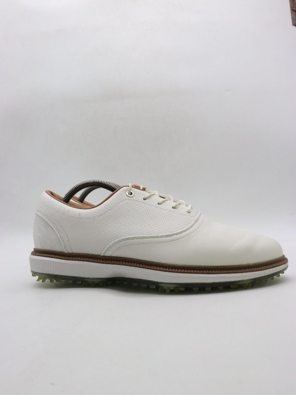 Sun Day Red Pioneer Cypress Men's 11.5 Golf Shoes  White Leather Saddle Brown
